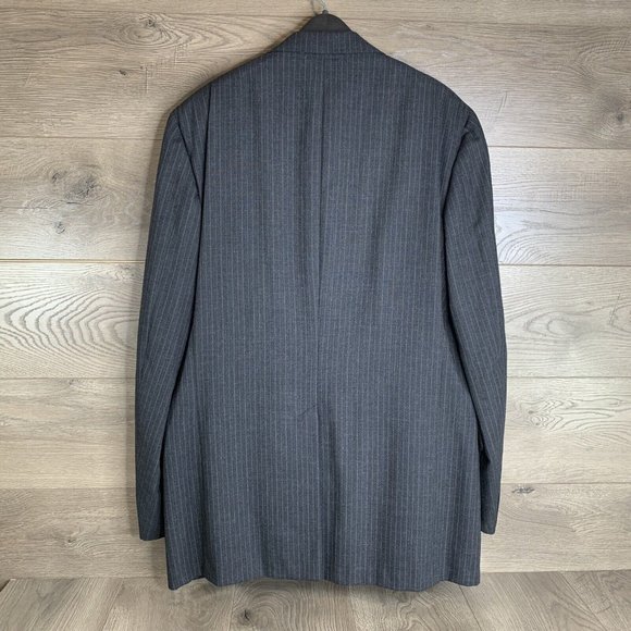 Daks London New York Mens See Desc. for Meas. Charcoal Grey w Pinstripes 2 piece - Picture 8 of 16